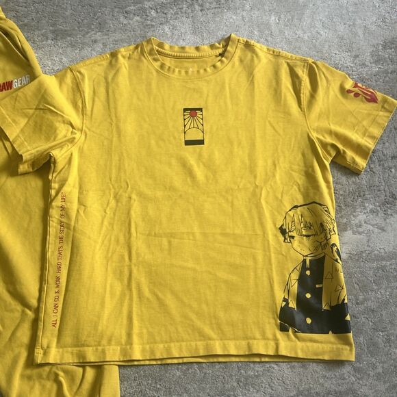 RawGear Zenitsu Agatsuma Demon Slayer T-Shirt & Joggers Mens Small Yellow Anime - Picture 4 of 14